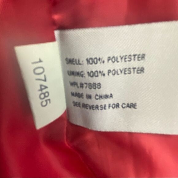 Anne Klein | Red Lightly Lined Spring Coat - Picture 9 of 9